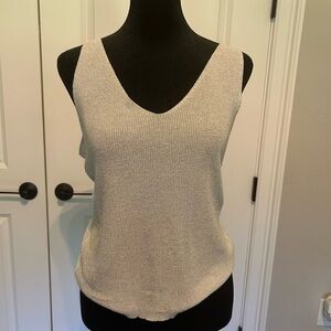 Elegant Silver Women's Top